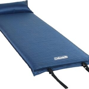Coleman Self-Inflating Sleeping Pad with Pillow, Lightweight Inflatable Camp Pad with Extra Support & Quick Deflation, No Air Pump Needed