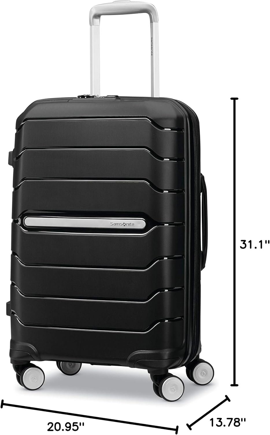 Samsonite Freeform Large Checked Luggage with Dual 360° Spinner Wheels - TSA Lock, Airline-Approved - Lightweight Durable Polypropylene Expandable Hardshell - Black - Image 5