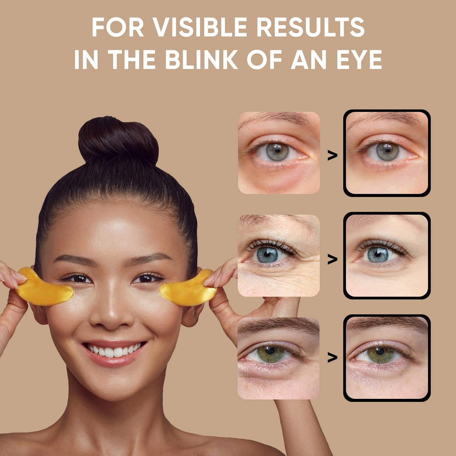 Under Eye Patches (20 Pairs) - Eye Patches For Puffy Eyes And Dark Circles - Under Eye Mask For Beauty & Personal Care - Under Eye Mask Amino Acid & Collagen For Dark Circles And Puffiness by Celor - Image 4