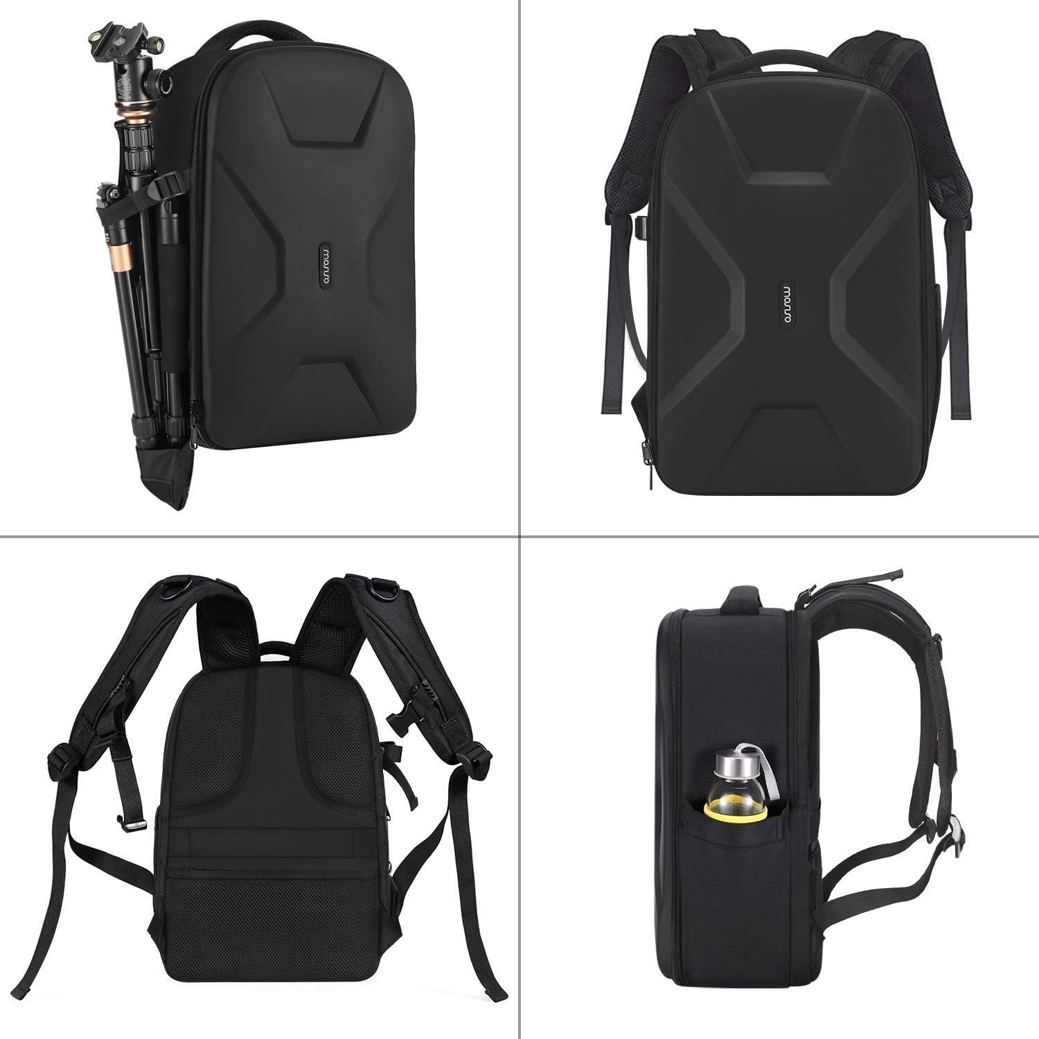 MOSISO Camera Backpack, DSLR/SLR/Mirrorless Photography Camera Bag | 15-16 inch Waterproof Hardshell Case with Tripod Holder&Laptop Compartment Compatible with Canon/Nikon/Sony, Black - Image 5
