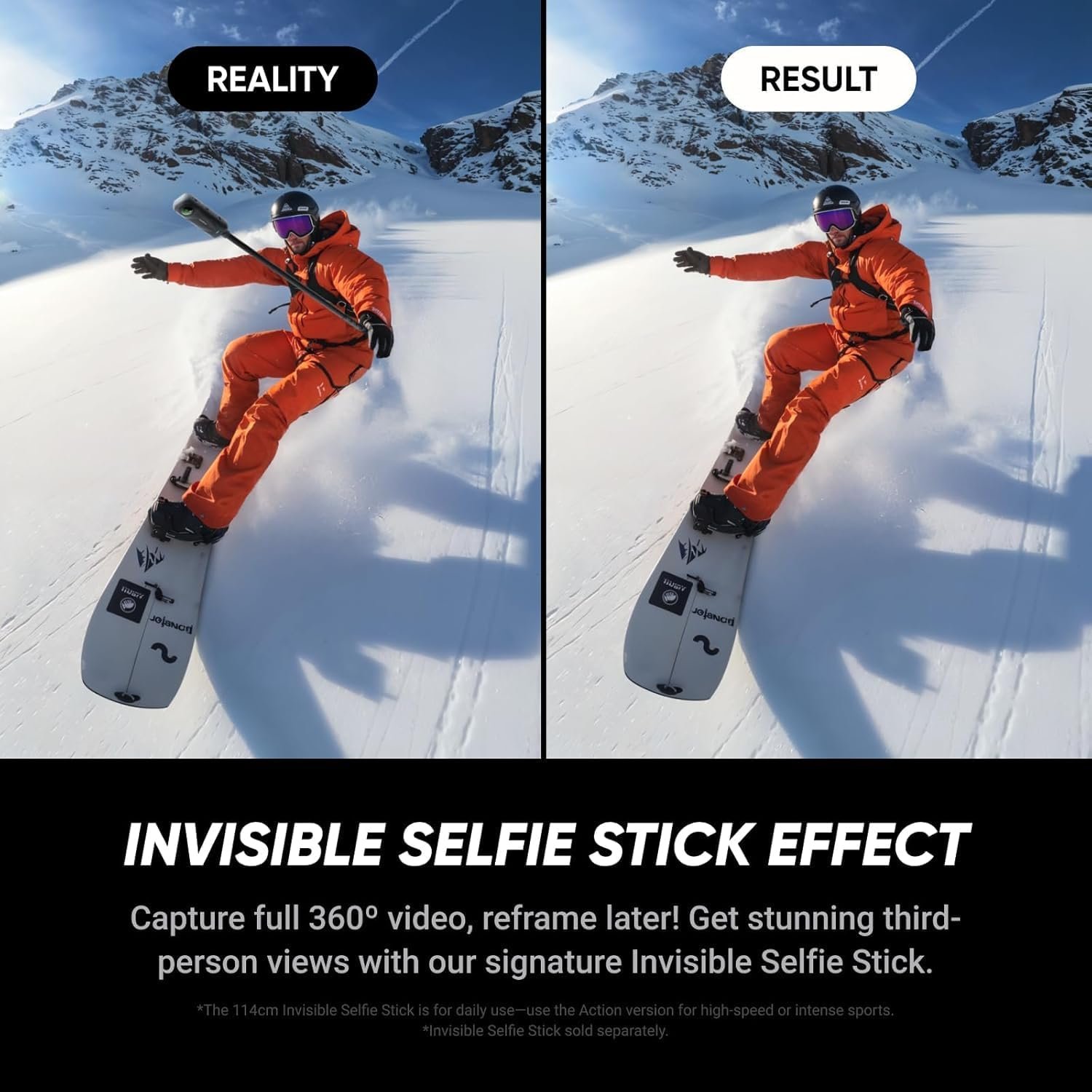 Insta360 X5 Essentials Bundle-8K Waterproof 360 Action Camera|Bundle Includes Selfie Stick, Extra Battery, Utility Fast Charge Case, Standard Lens Guards, Lens Cap, Carry Case(No Card) - Image 6