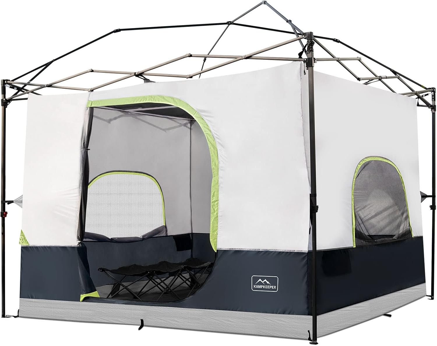 Camping Inner Tent for Pop Up Canopy–Vented Roof(Top & Frame NOT Included) | Converts 10'x10' Straight Leg Canopy into Camping Tent–Fully Vented Roof