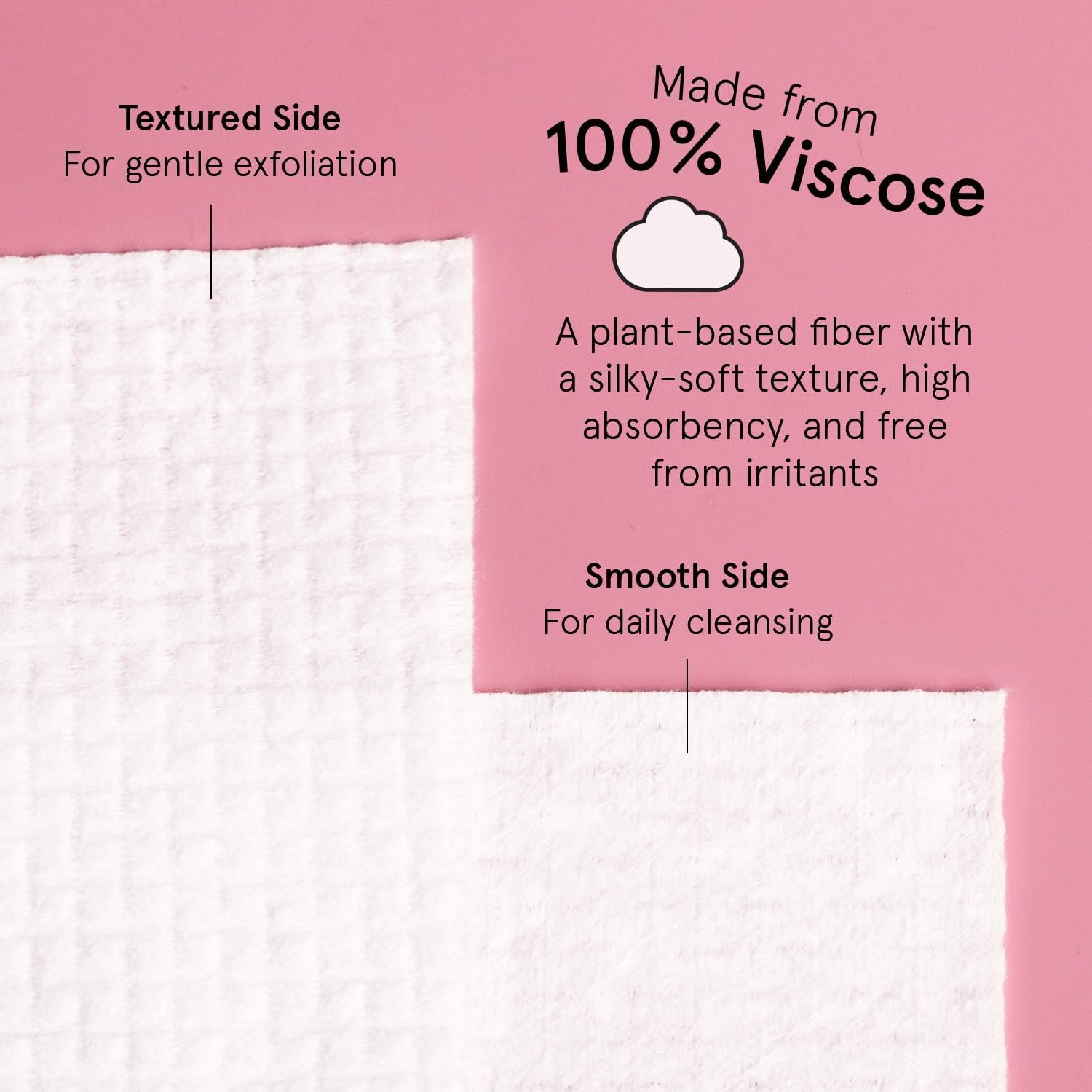 grace & stella Face Towels Disposable - Travel Essentials (60 Count) | Ultra-Soft & Absorbent Face Wipes Towelettes - XL Facial Towels for Cleansing & Makeup Removal - Lint-Free Facial Tissue - Image 5
