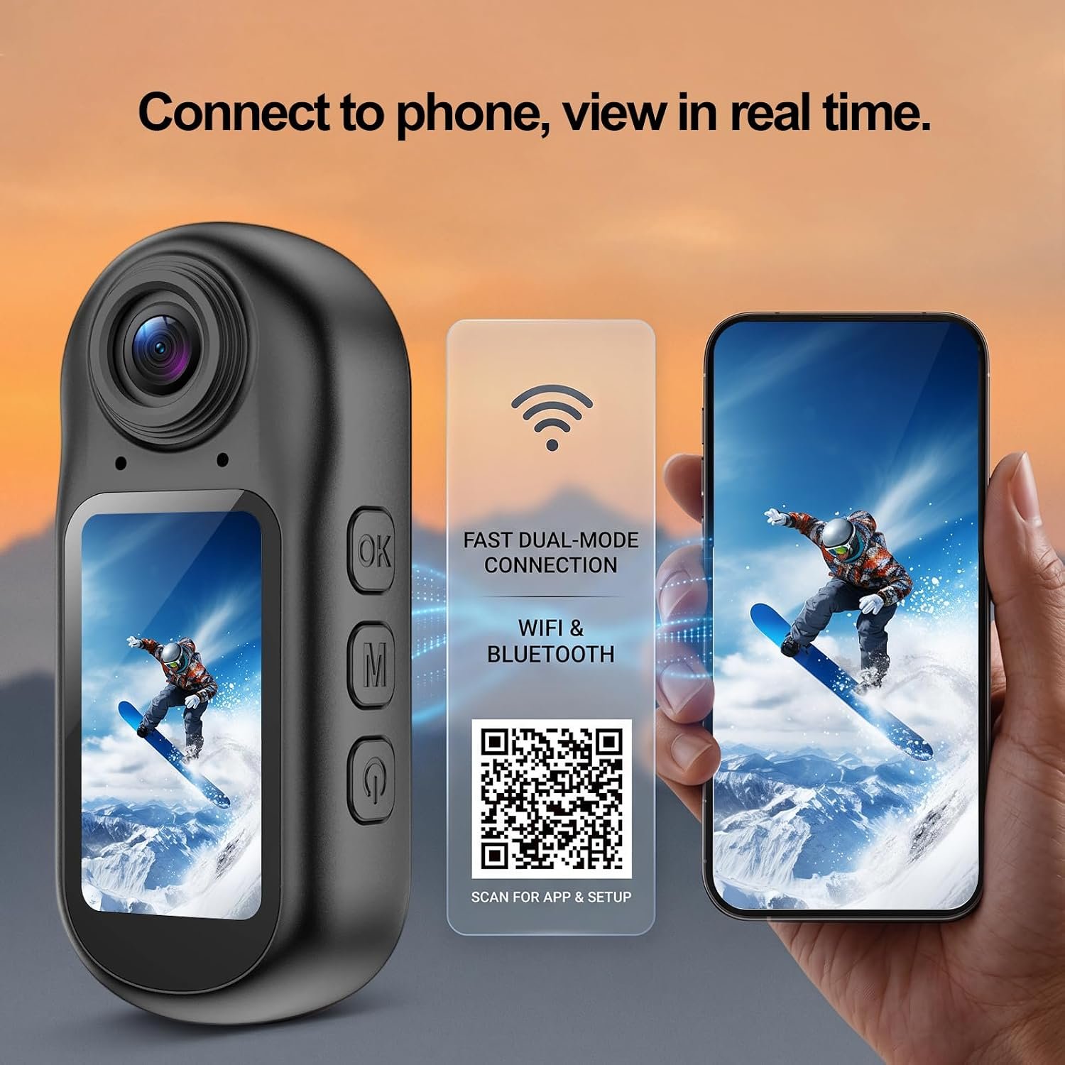 4K Mini Body Camera with Audio and Video Recording, Tiny Magnetic Action Camera with 1.5" Screen, 6‑Axis EIS, WiFi + Bluetooth, Portable Clip On Wearable POV Camera for Motorcycle Helmet, Sports, Pet - Image 5