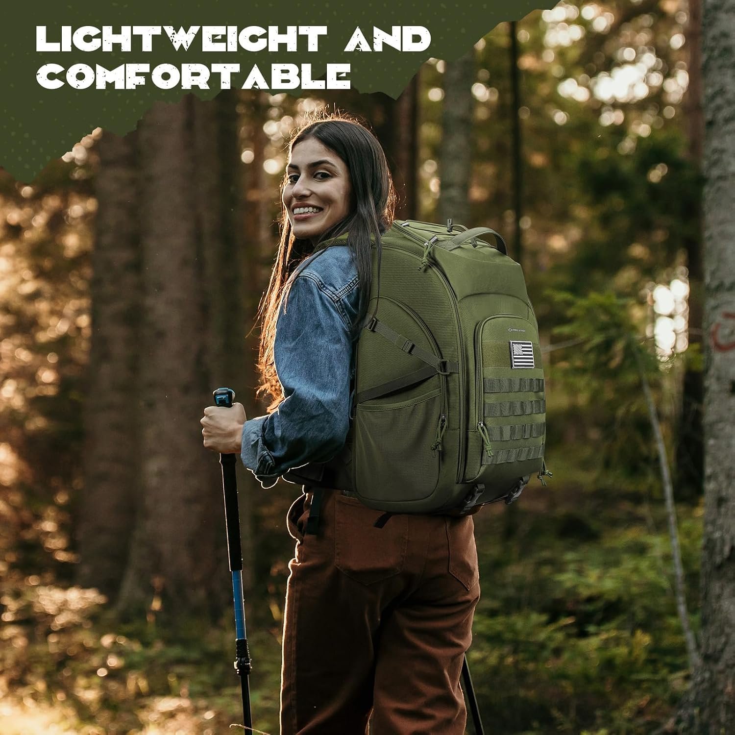Maelstrom Tactical Backpack for Men, Water Resistant 40L Military Bag | Molle System, 900d Polyester, Laptop Pocket, Load Compression, Tripod Straps, For Hunting, Travel, Hiking,Gym, Camping - Image 7