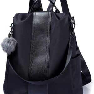 PINCNEL Women Backpack Purse Waterproof Nylon Anti-theft Rucksack Lightweight Shoulder Bag