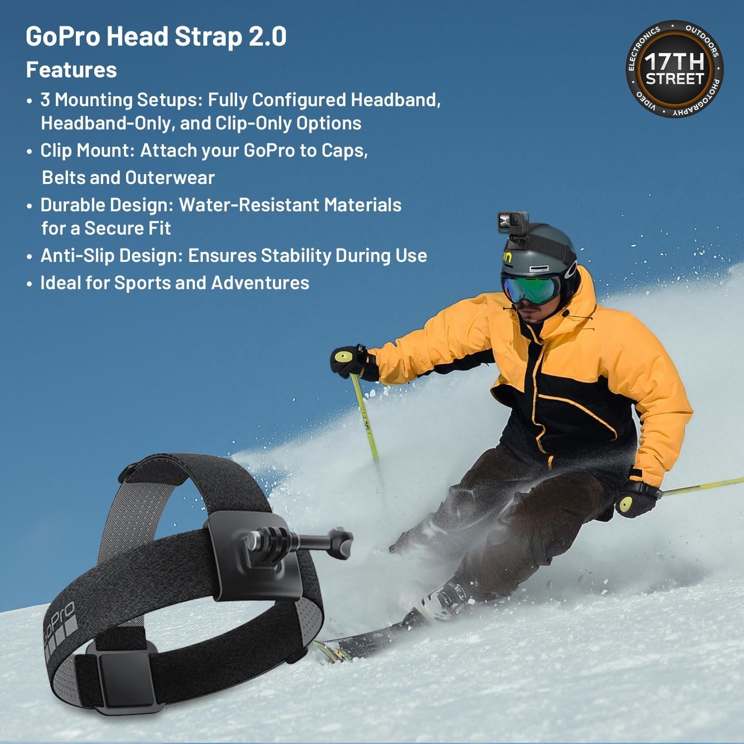 GoPro HERO13 Waterproof Action Camera (Black), 5.3K60 27MP, 2 Battery, Kit | GoPro bundle Includes Handler floating handgrip, 2 Enduro 1900mAh batteries, 64GB Extreme microSDXC card, Head Strap 2.0 Kit - Image 3