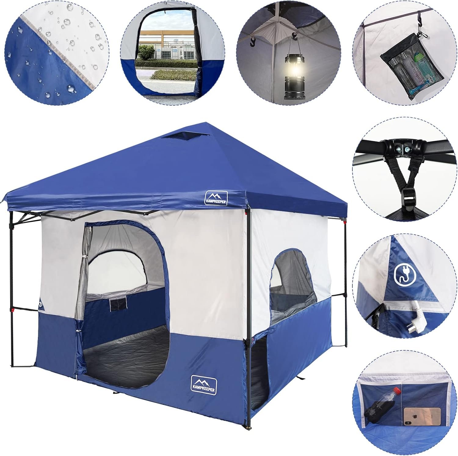Camping Inner Tent for Pop Up Canopy–Vented Roof(Top & Frame NOT Included) | Converts 10'x10' Straight Leg Canopy into Camping Tent–Fully Vented Roof - Image 4