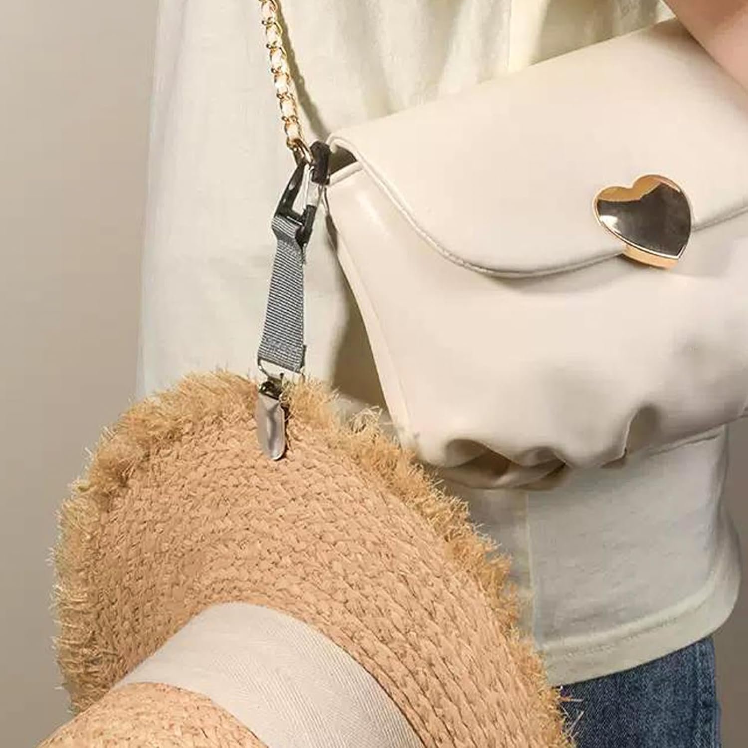 2 Pack Elastic Hat Clip for Travel,Hat Holder,Hands Free Bag Accessory | Outdoor Travel Accessory for Women, Travel Hat Clip for Sunhat, Luggage, Bag, Backpack, Purse - Image 3