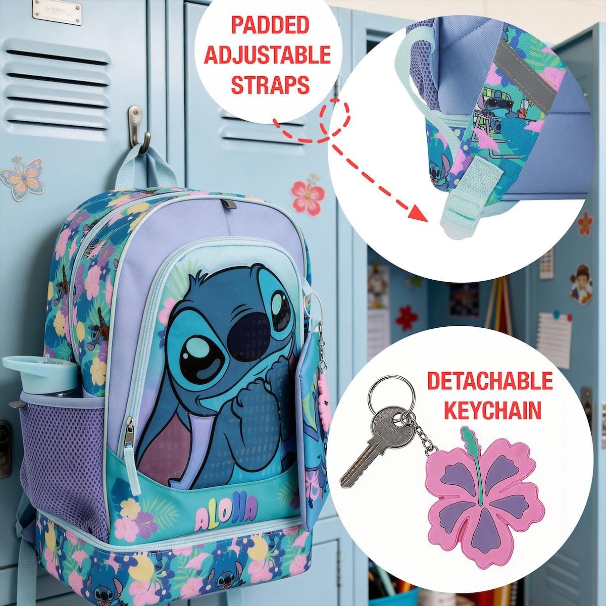 BIOWORLD Womens Kid Lilo & Stitch Backpack Set (Little Kid/Big Kid) Purple Onesize - Image 4