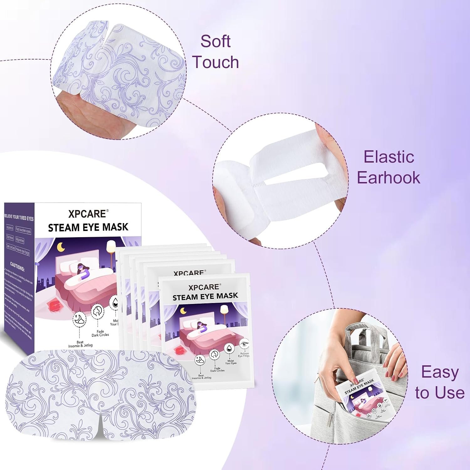 24 Pack Steam Eye Mask Disposable for Dry Eyes Cornea Care-Unscented | Steam Eye Mask Cornea Care Rest Self Heating Eye Mask Self Heated Steam Warm Eye Mask Disposable Heated Eye Mask - Image 5