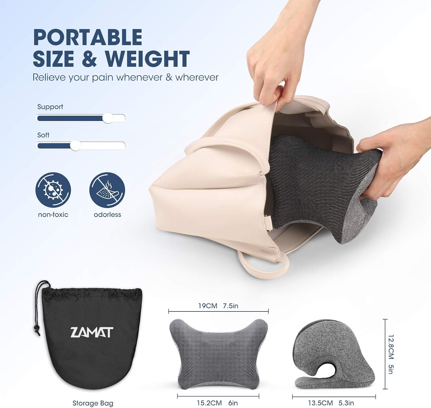 Neck and Shoulder Relaxer w/Magnetic Therapy Pillowcase, Neck Stretcher Chiropractic Pillows for Pain Relief, Cervical Traction Device for Relieve TMJ Headache Muscle Tension Spine Alignment - Image 6