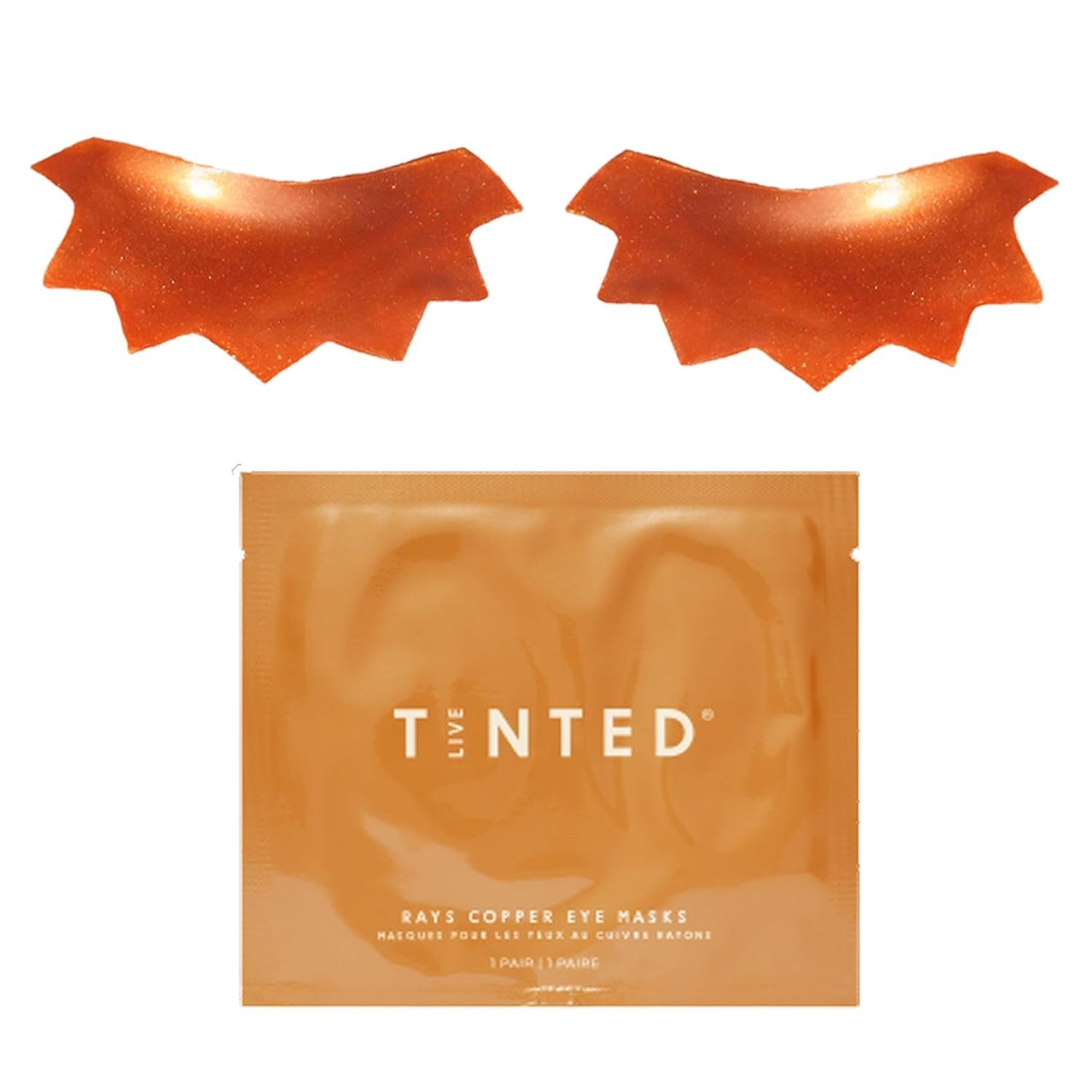 Live Tinted Rays Copper Peptide Under Eye Masks, Hydrating Patches, 5 Pairs