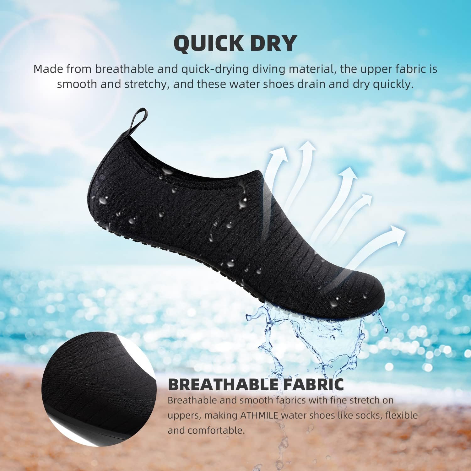 Water Shoes for Women Men Quick-Dry Aqua Socks Swim Beach Outfits Barefoot | Yoga Exercise Wear Sport Accessories Pool Camping Must Haves River Hiking Youth Adult - Image 7