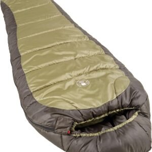 Coleman North Rim 0°F Sleeping Bag, Cold-Weather Mummy Sleep Sack with No-Snag Zipper & Adjustable Hood for Warmth & Ventilation, Camping Sleeping Bag