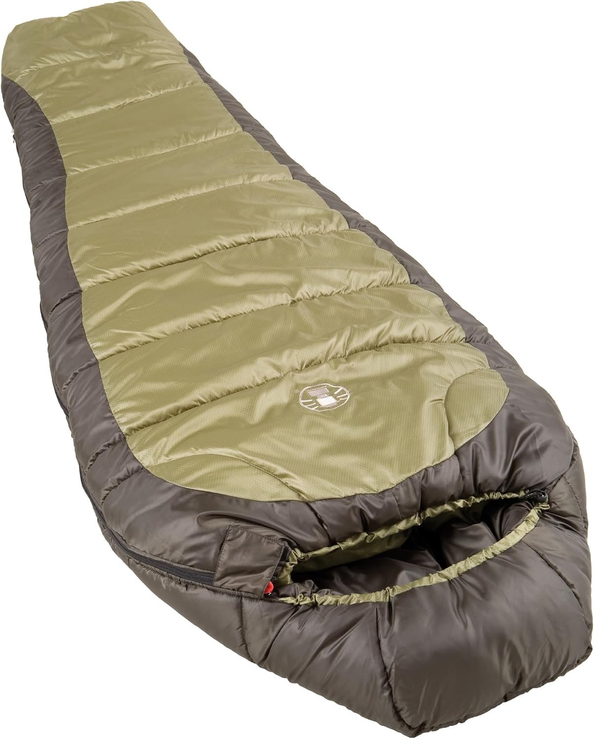 Coleman North Rim 0°F Sleeping Bag, Cold-Weather Mummy Sleep Sack with No-Snag Zipper & Adjustable Hood for Warmth & Ventilation, Camping Sleeping Bag