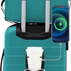 Wrangler Smart Spinner Hardside Luggage, 2 Piece Set, Teal