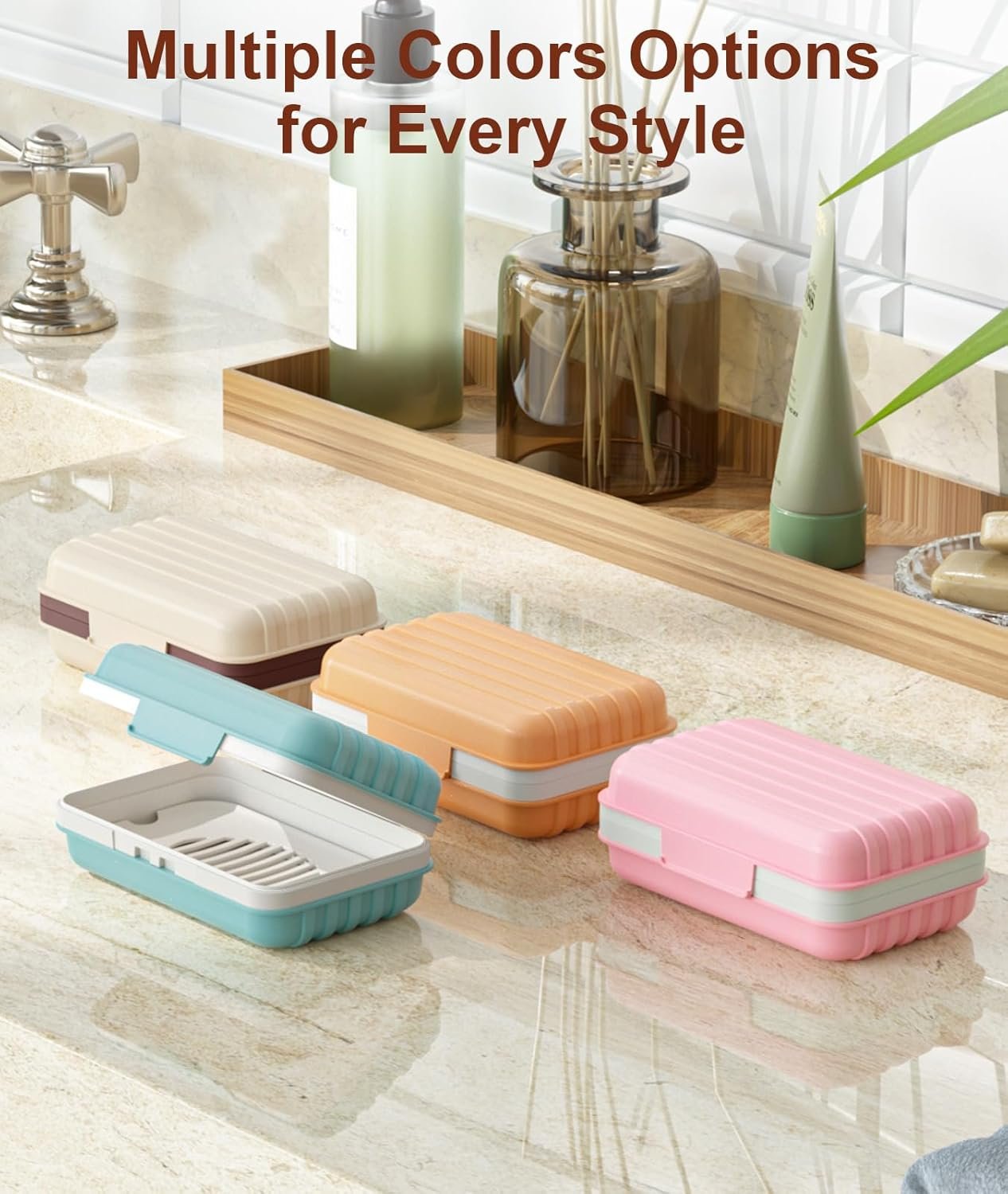 Quatish Leakproof Bar Soap Holder Dish with Lid for Shower, Portable 1 Pack Travel Soap Case Box for Gym, Camping, Hiking, Outdoor Use, Travel Size Toiletries Essentials, Keeps Soap Dry, Blue - Image 6