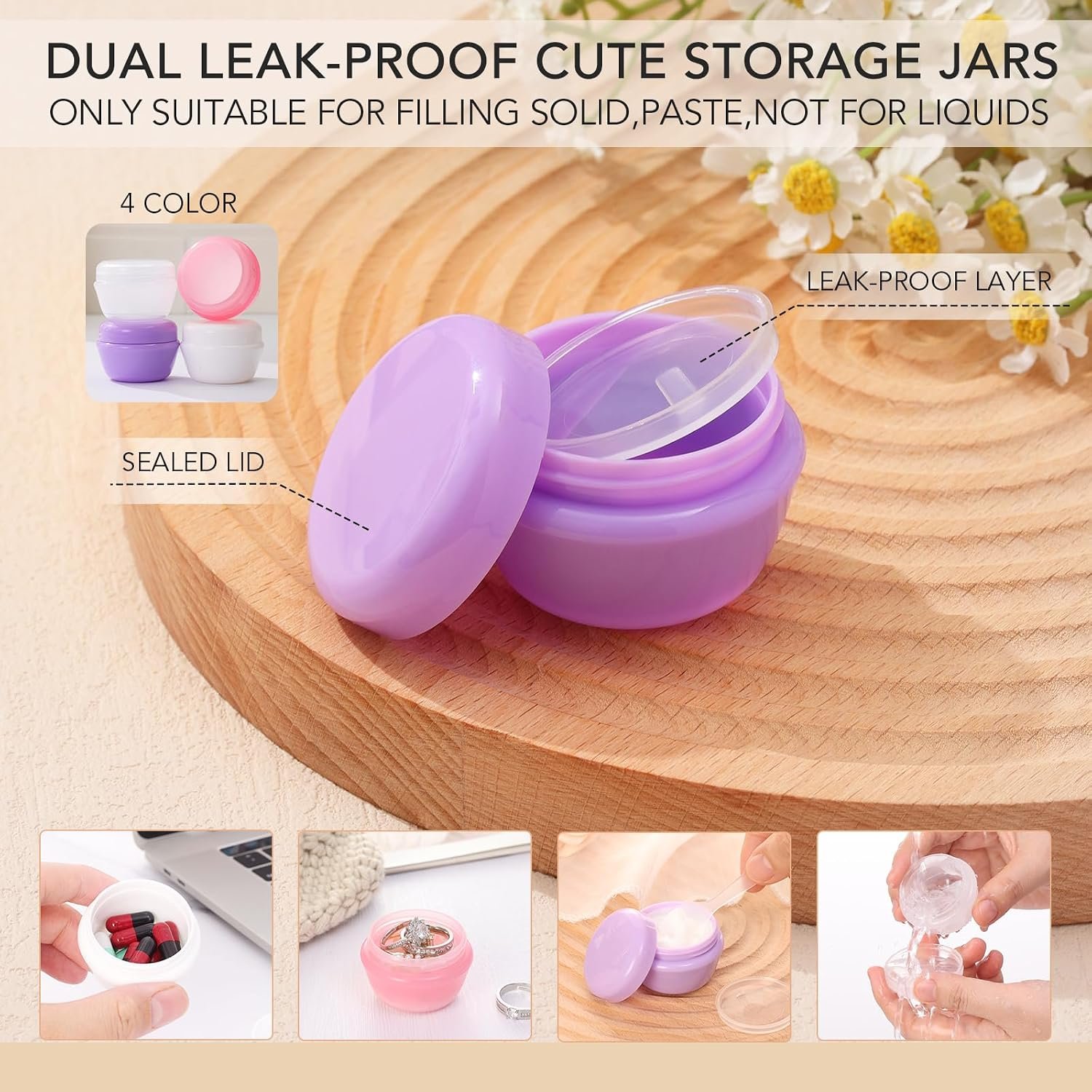 Muslish 21 Pack Travel Bottles for Toiletries, Leak-Proof TSA Compliant Silicone Travel Size Containers for Shampoo and Conditioner, BPA Free with Toiletry Bag (Cream) - Image 4