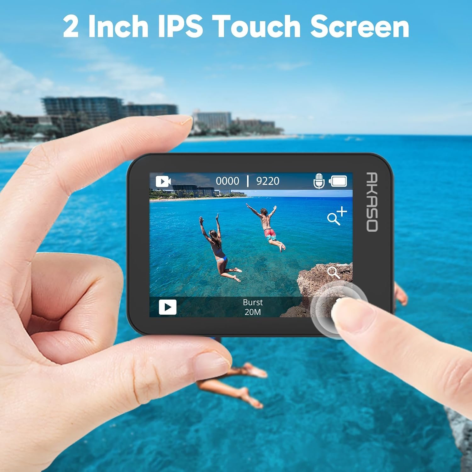 AKASO V50X Native 4K30fps WiFi Action Camera with EIS Touch Screen 4X Zoom 131 feet Waterproof Camera Support External Mic Remote Control with Helmet Accessories (with 128GB MicroSD Card) | EIS, WiFi, Touch Screen, 4X Zoom 131ft Waterproof Camera, Remote Control, Support External Mic, with Helmet Accessories - Image 4