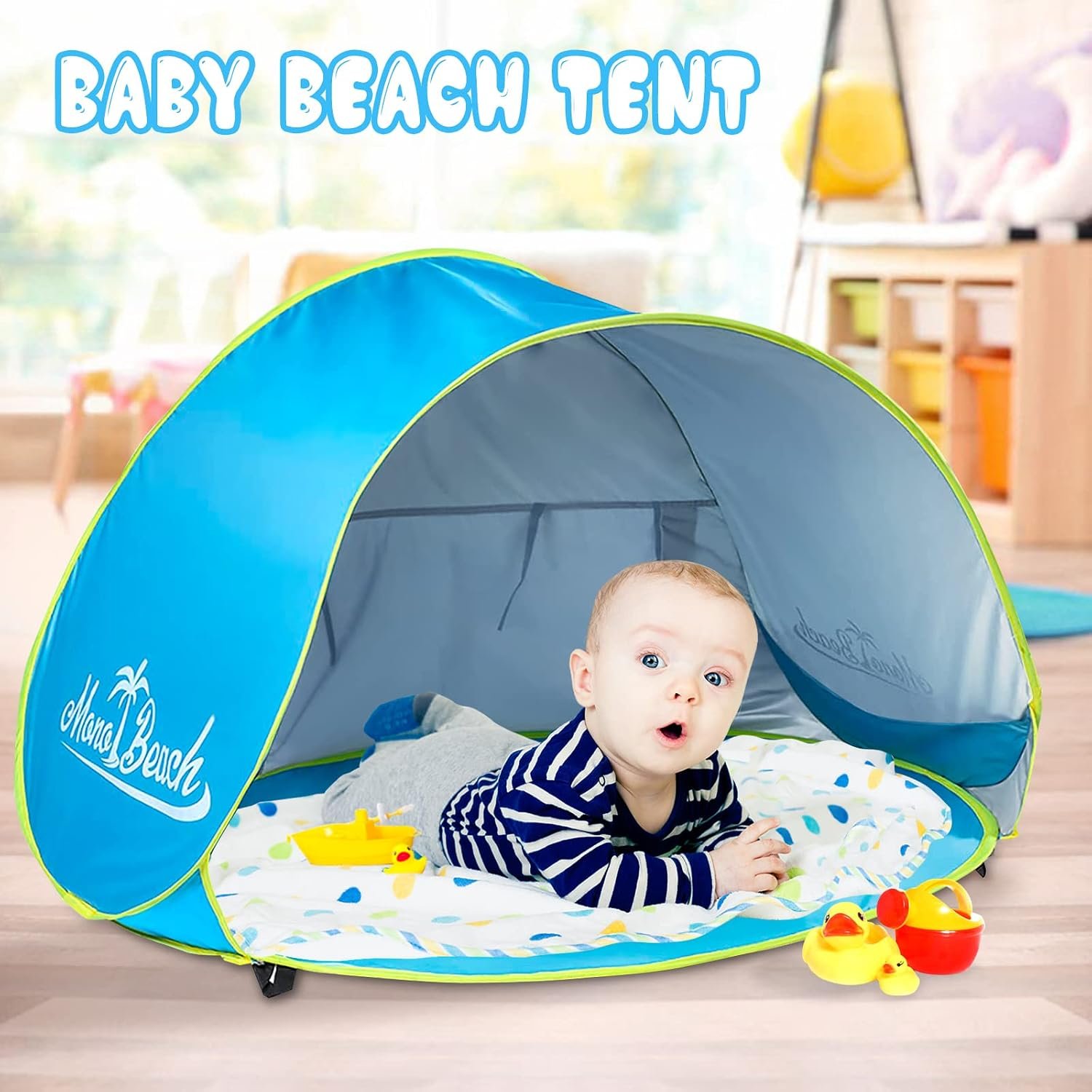 Baby Beach Tent Pop Up Portable Shade Pool UV Protection Sun Shelter for Infant - Image 4
