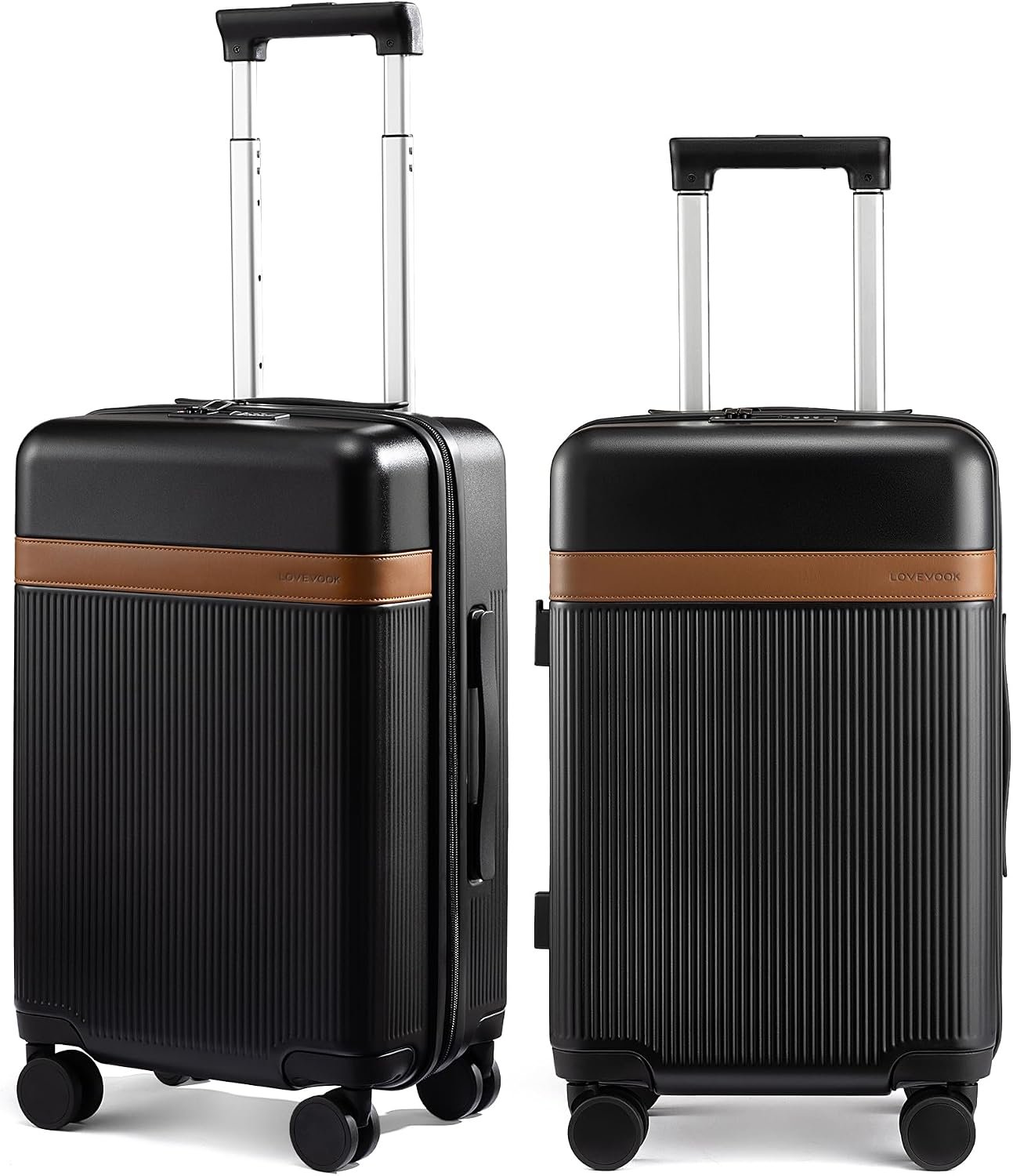LOVEVOOK Hard Shell Carry On Luggage 22x14x9 Airline Approved with Removable Lining,22 Inch Carry On Suitcase with Spinner Wheel TSA Lock,Lightweight Checked Luggage for Men Women Travel Business Trip
