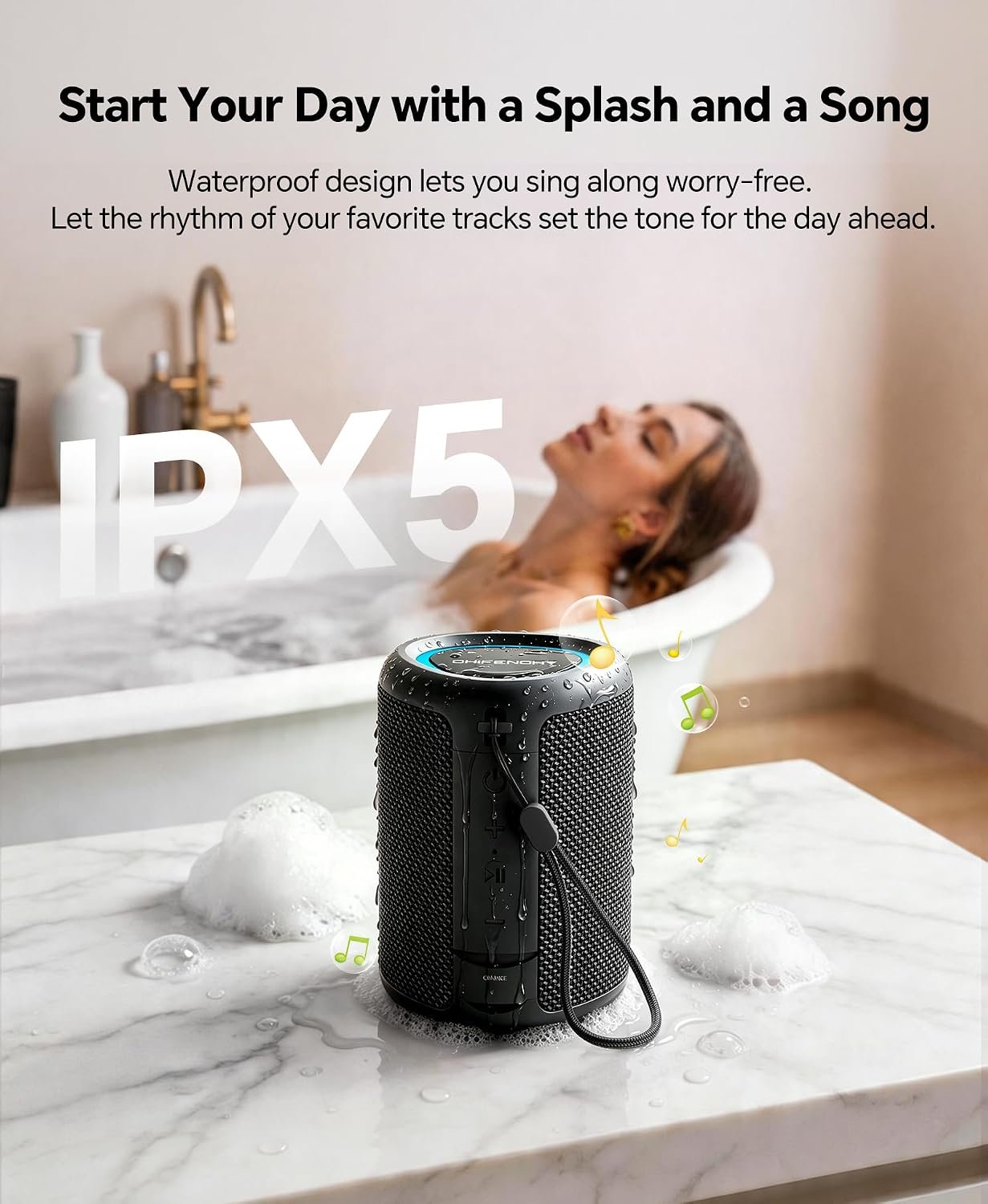 Portable Bluetooth Speaker Beach Essentials: IPX5 Waterproof for Outdoor/Powerful HD Sound/Dynamic Light/All Day Playtime/Wireless BT 5.3/TWS Pairing, Travel|Camping|Pool Accessorie, School Supplies | Powerful HD Sound,Dynamic Light,All Day Playtime,Wireless BT 5.3,TWS Pairing,Travel|Camping|Pool Accessorie,School Supplies - Image 6