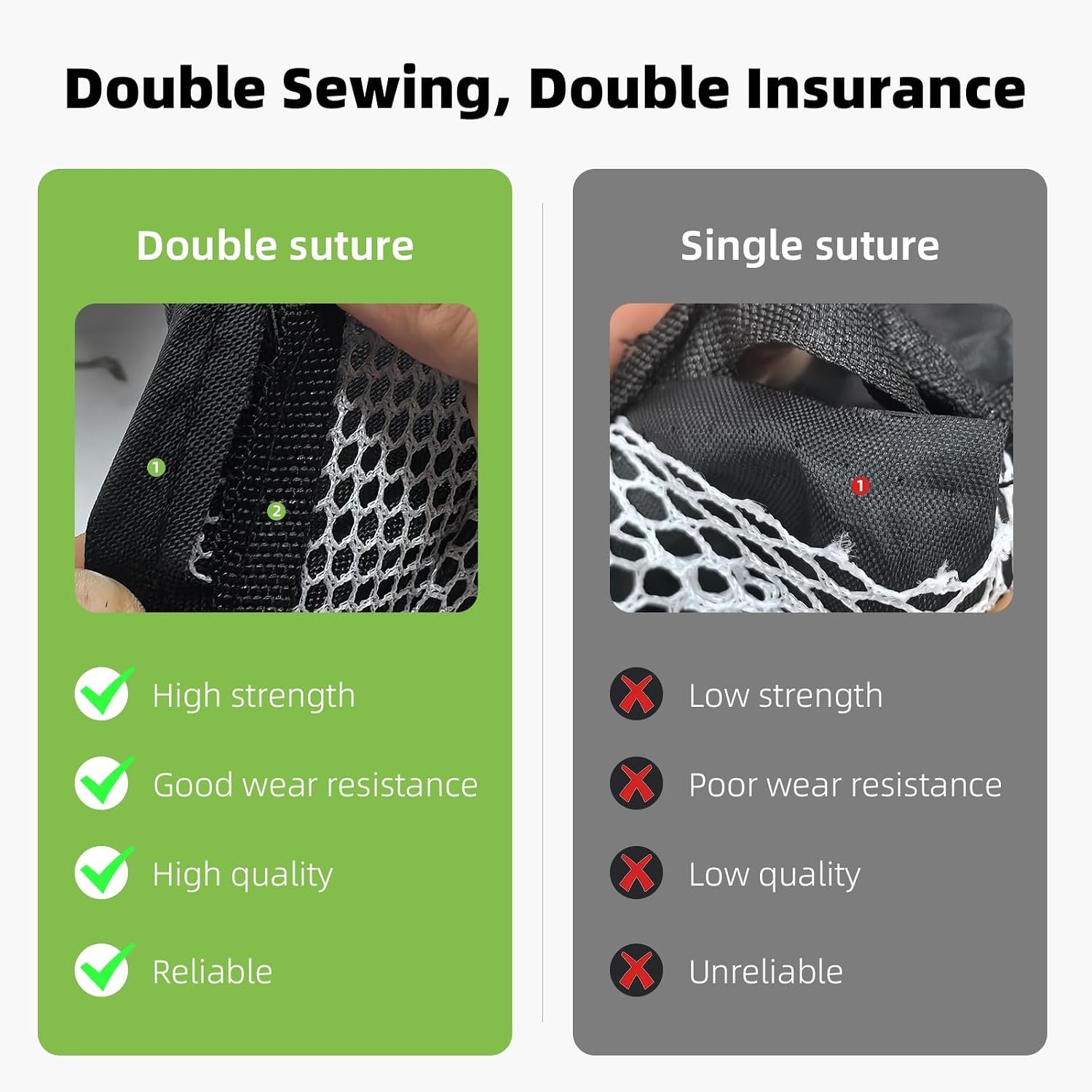 Golf Net, Dikutar 10x7ft Practice Bundle with Tri-Turf Mat & 4-Targets | Durable 420D hitting cages for backyard driving and swing training. Includes 5 balls, tee, and carry bag. Gifts for men. - Image 4