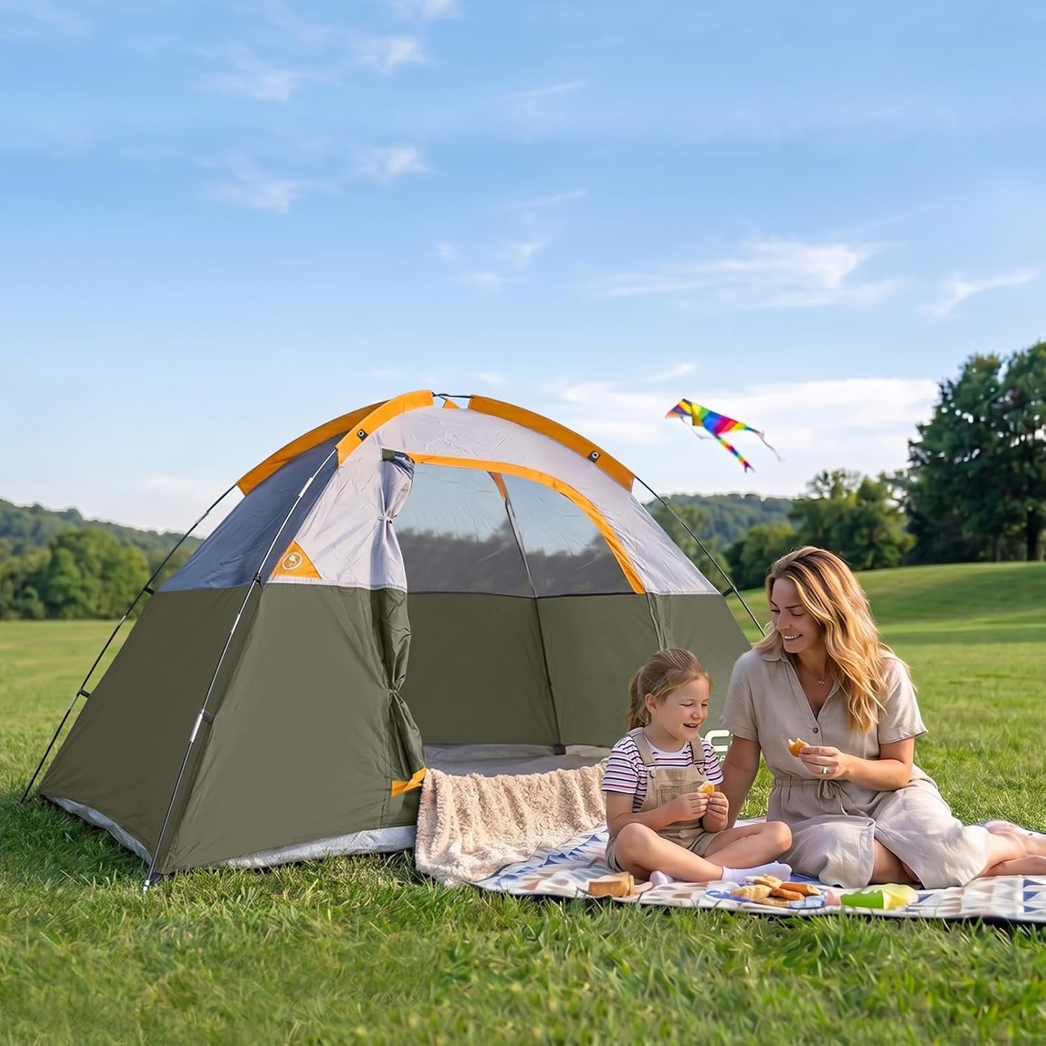 CAMPROS CP 3 Person Tent, Waterproof Dome Tents for Camping with Rainfly | Camping Tent Easy Setup in 3 Mins, Portable Family Tent with Large Mesh Window & Carry Bag for Outdoor Hiking - Image 8