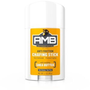 Anti Monkey Butt Chafing Stick, Body Glide, 1.7 oz | Thigh Chafing, Friction, & Irritation Relief, Mess-Free Chafe Balm with Shea Butter & Almond Oil for Daily Skin Comfort