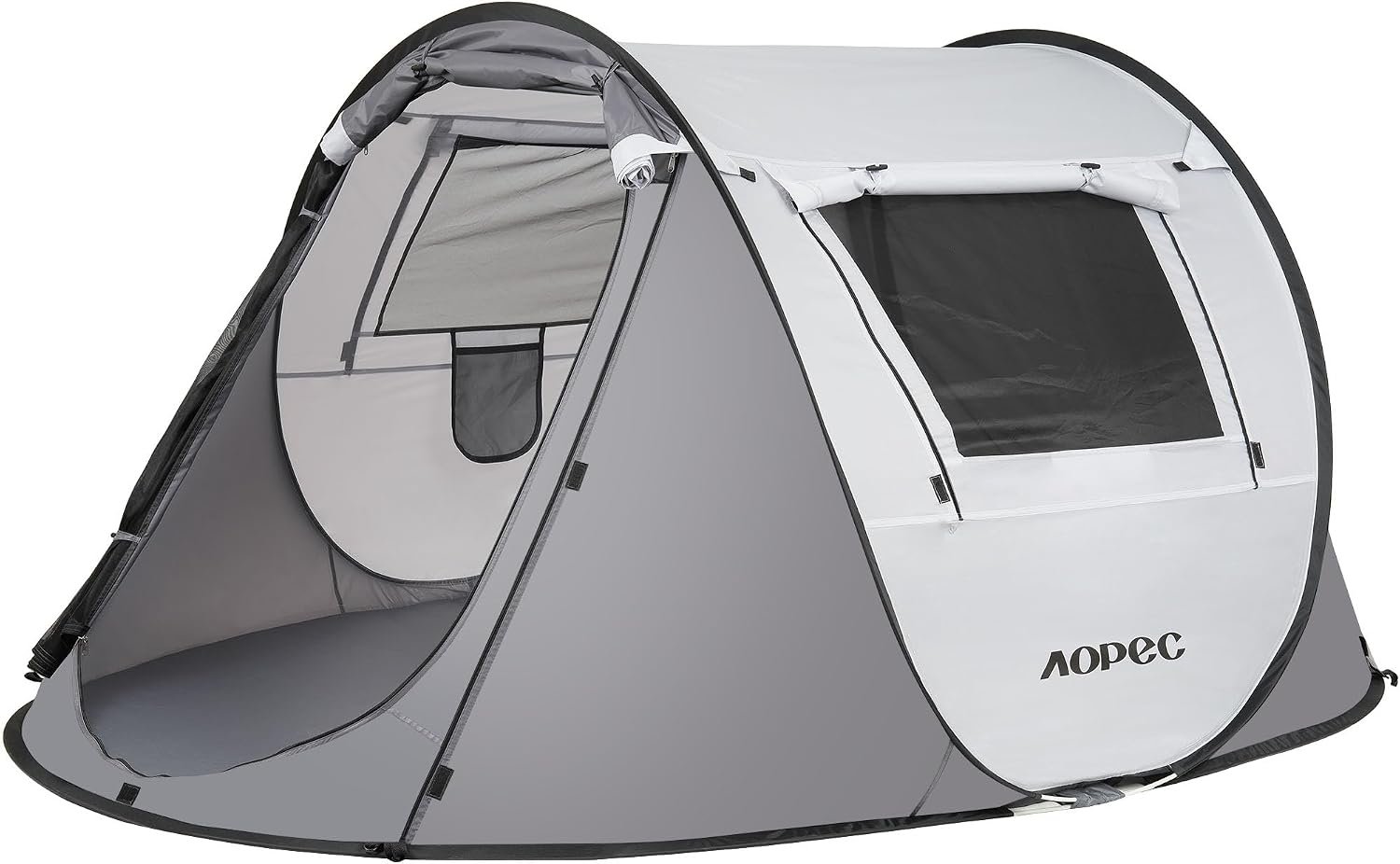 Pop Up Camping Tent, 2/4/6 Person Instant Tent Waterproof PU4500mm, Spacious Ventilated Camping Tent with Front Porch, Quick Setup Lightweight Portable for Outdoor Camping Hiking Beach