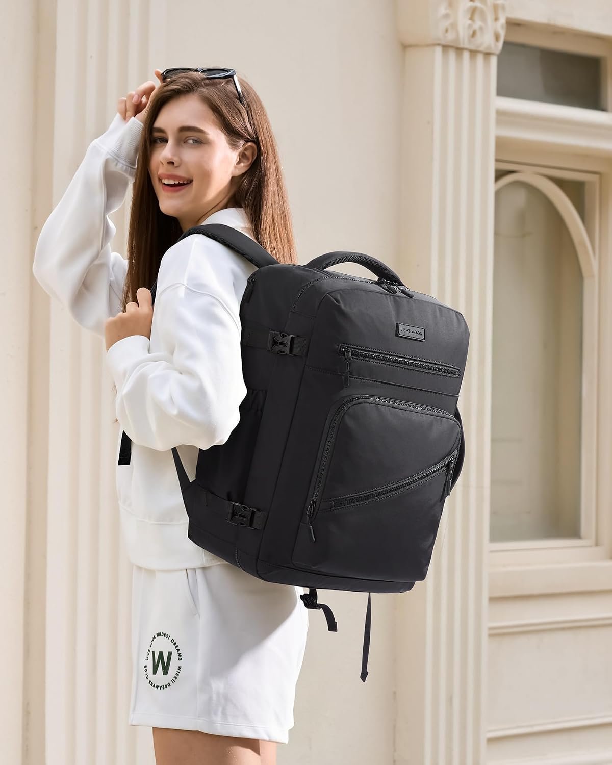 LOVEVOOK 40L Travel Backpack for Women Men, Airline Approved Carry On Luggage, Multi-Pocket TSA Personal Item Bag fits 17 Inch Laptop, Waterproof Weekender Overnight Suitcase Travel Essentials - Image 2