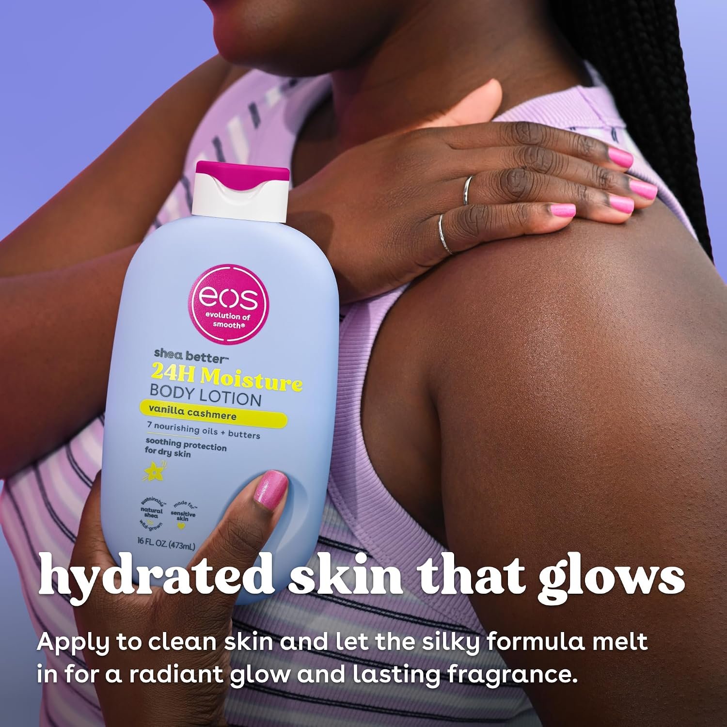 eos 24H Moisture Travel Body Lotion- Vanilla Cashmere, Travel Size Essential, Toiletries, Mini Body Lotion For Dry Skin, 2.5 fl oz - Image 5