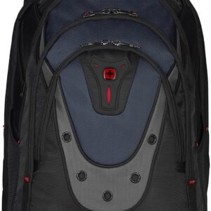 Wenger Ibex 17 inch Laptop Backpack, Men's and Women's Laptop Bag, Black/Gray/Blue