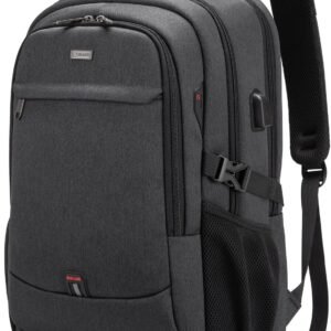 17 Inch Laptop Backpack for Travel Water Resistant College Backpack for Men/Women Laptop Bag with USB Charging Port,Black