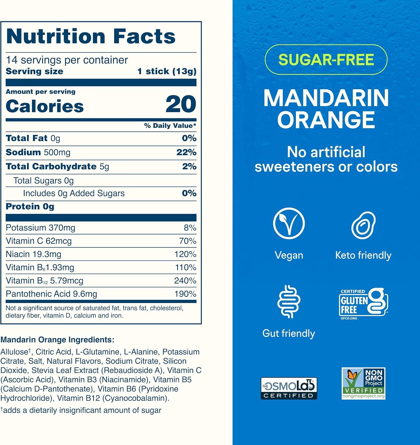 Liquid I.V. Sugar Free Hydration Electrolytes, Mandarin Orange, 14 Count | Scientifically Formulated | Clinically Proven Hydration | Zero Sugar | No Artificial Sweeteners | Non-GMO | Powder Drink Mix - Image 7