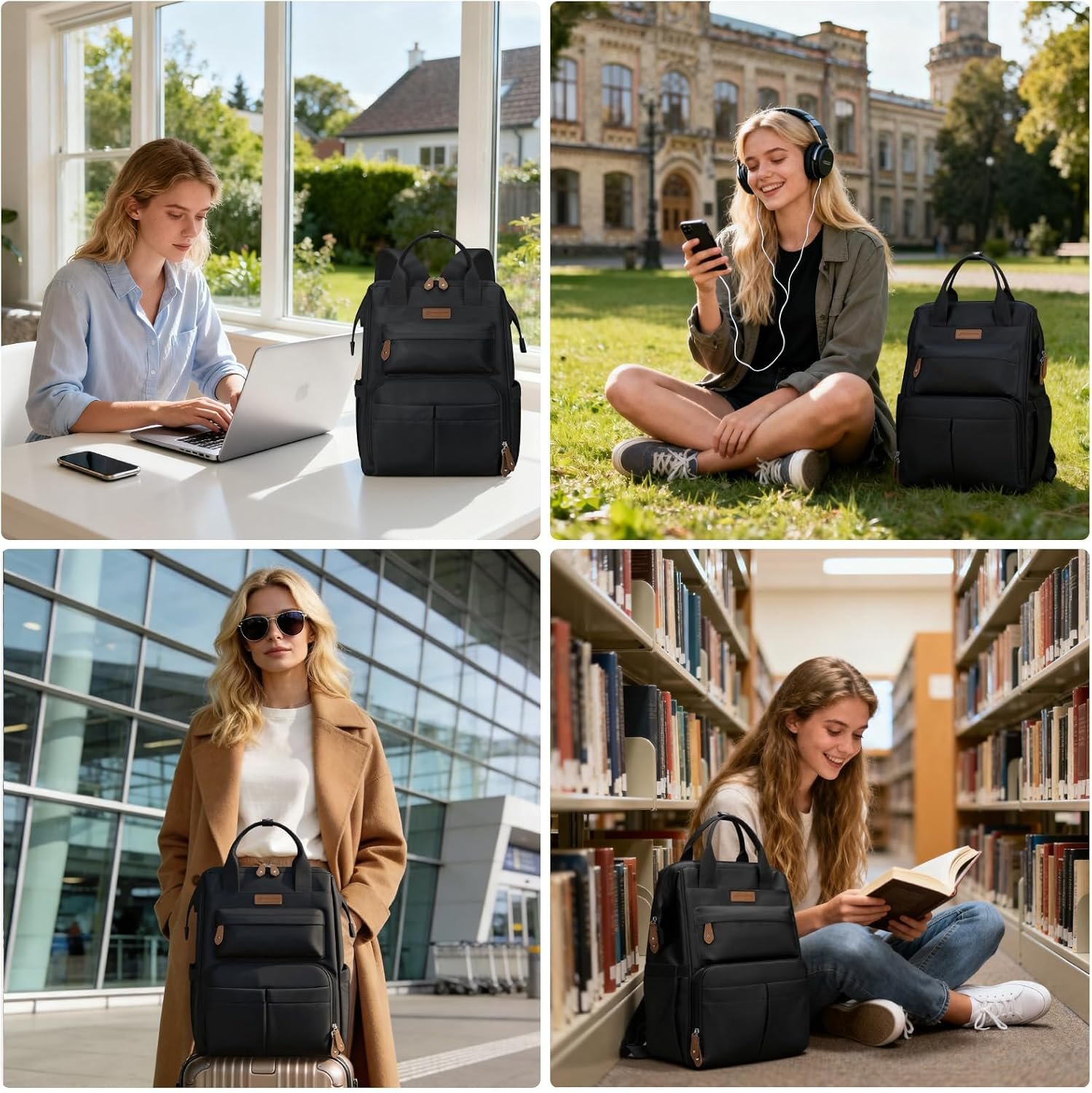 Maelstrom Laptop Backpack for Women Men, 15.6-17.3" Waterproof Travel Bag | Anti-theft Design, Lightweight, Luggage Strap, Device Protection, Breathable,Multi-Pockets, Perfect for Work/Business/School - Image 9
