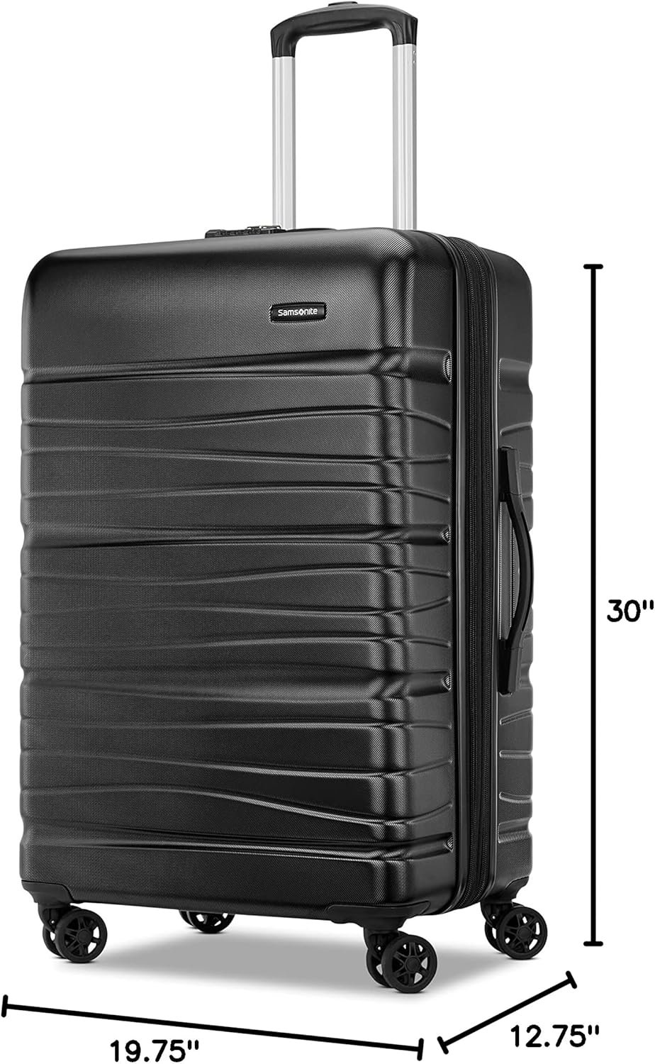 Samsonite Evolve SE Hardside Expandable Luggage with Spinners, Bass Black, 3PC Set (CO/M/L) - Image 9