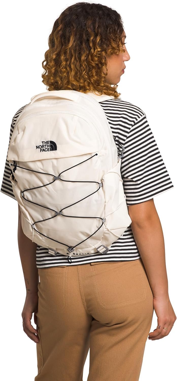 The North Face Women's Borealis Backpack, Gardenia Wht/Blk-NPF, OS | Everyday Travel Bag, Laptop Sleeve, Reflective Details - Image 6