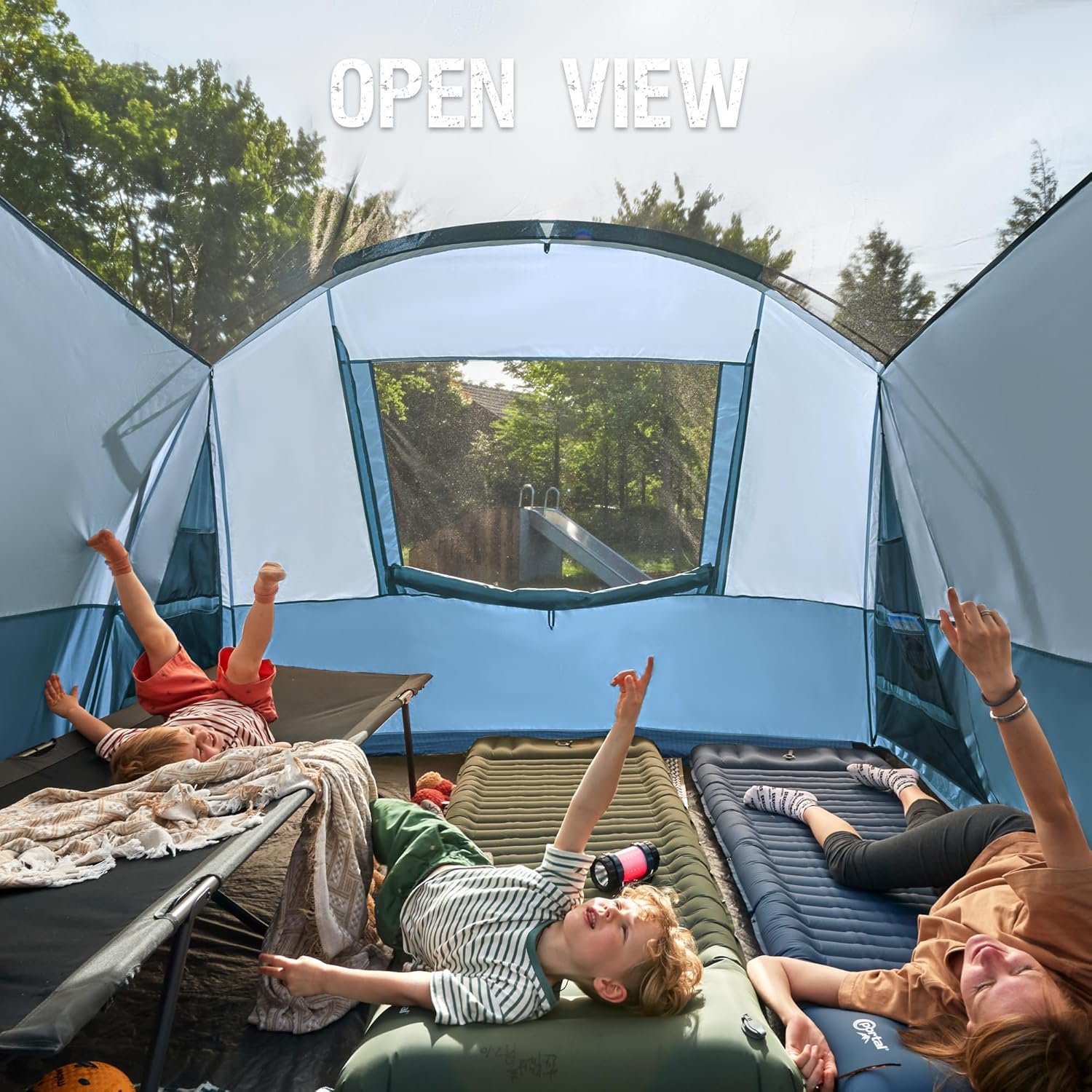 PORTAL 6/8/10 Person Family Camping Tent with Screen Room | Portable 8 Person Tent Outdoor Design; Durable Construction; Easy Setup & Storage - Image 4