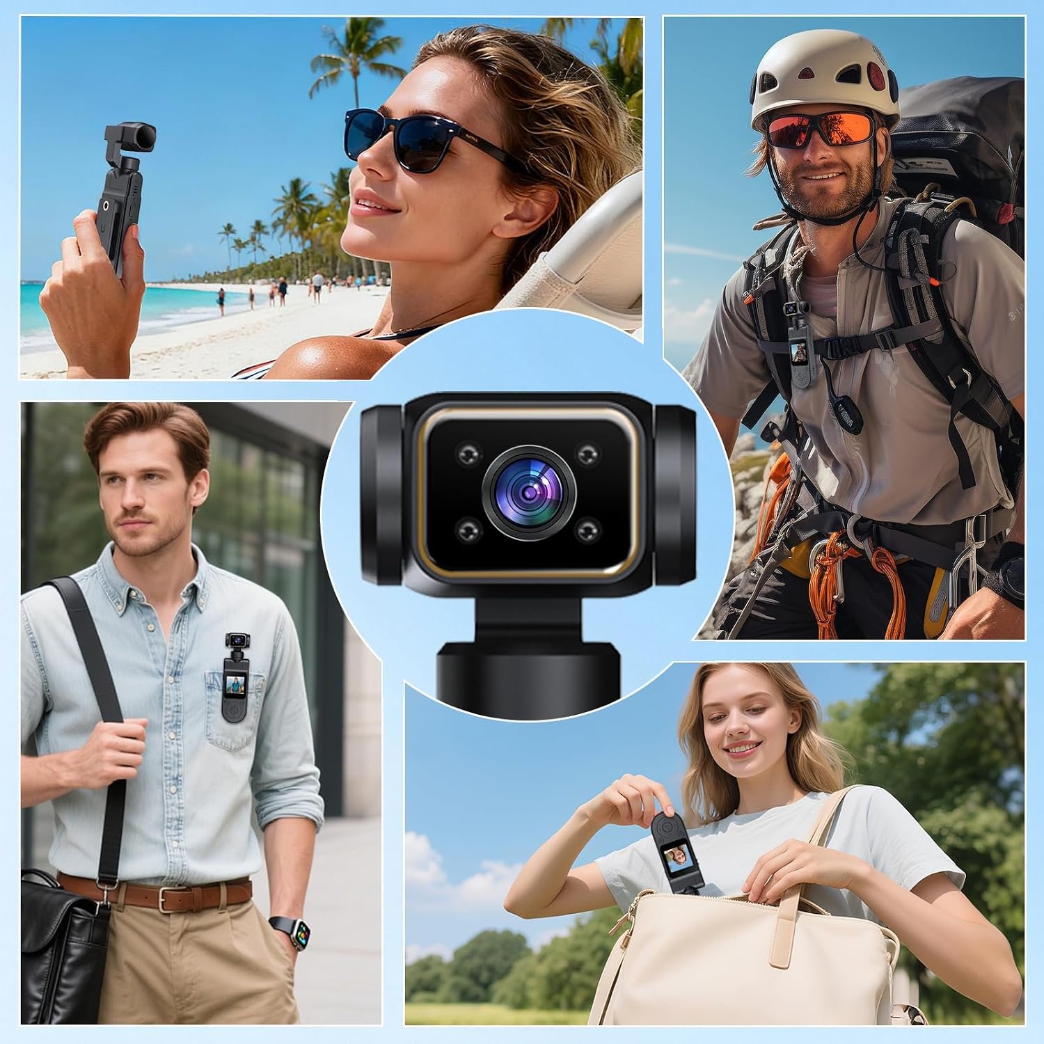 Body Camera with Audio & Video Recording Handheld Vlogging Camera | 1080P FHD | 270° Rotationg Lens | Night Vision | Connects to Phone | 1.54in Screen | Magnetic Clip | Camera for Vlogging - Image 7