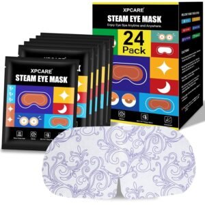 24 Pack Steam Eye Mask Disposable for Dry Eyes Cornea Care-Unscented | Steam Eye Mask Cornea Care Rest Self Heating Eye Mask Self Heated Steam Warm Eye Mask Disposable Heated Eye Mask