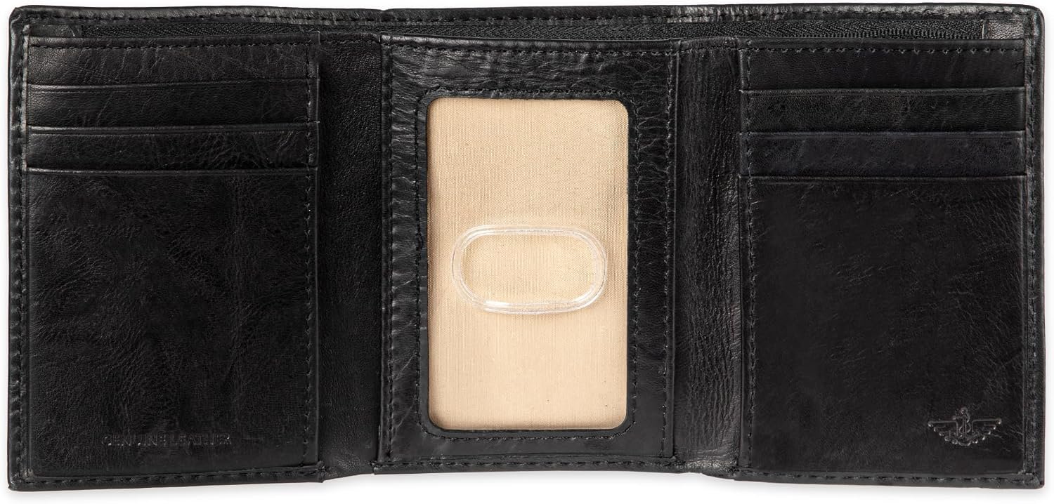 Dockers Men's Extra Capacity Slim Profile Trifold Wallet with Multiple Card Slots and ID Window - Image 4