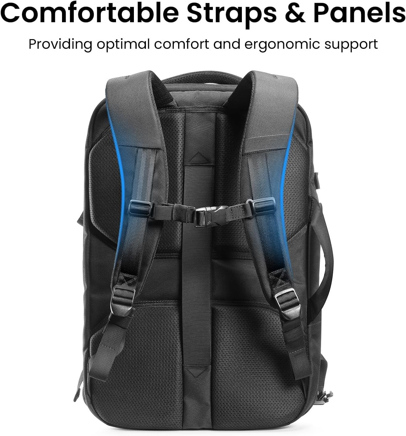 tomtoc Travel Backpack, TSA Carry On/Personal Item Bag Flight Approved | 28/40L Carry on Luggage Backpack for Men Women, PFAS Free, Water-resistant Business Airplanes Rucksack for Travel Essentials - Image 7