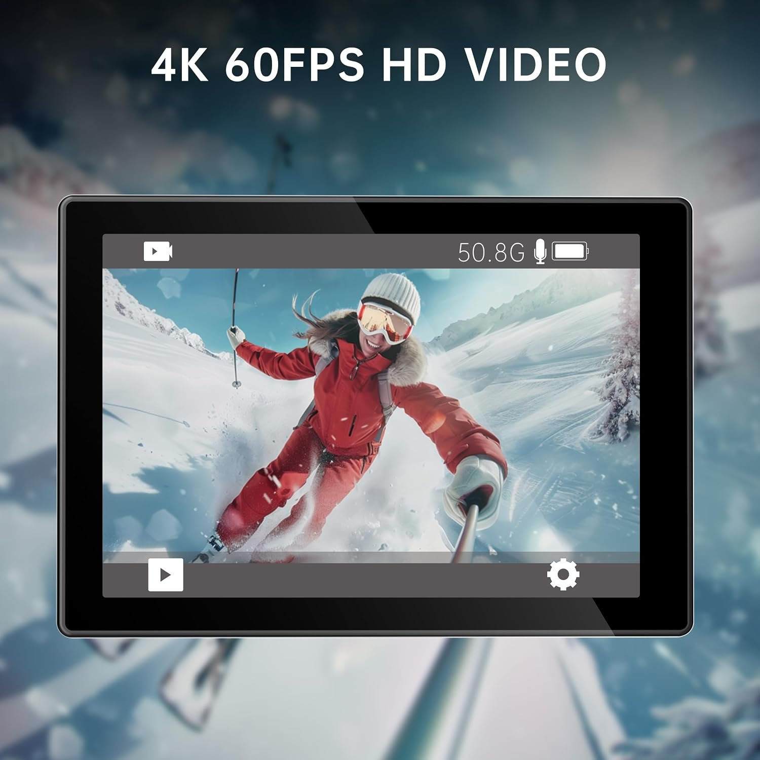 ODDV 4K60FPS 30MP Action Camera with Front LCD and Touch Rear Screens, Underwater Camera with 5X Zoom, 132FT Waterproof Camera, EIS, WiFi Remote Control(Black) - Image 2