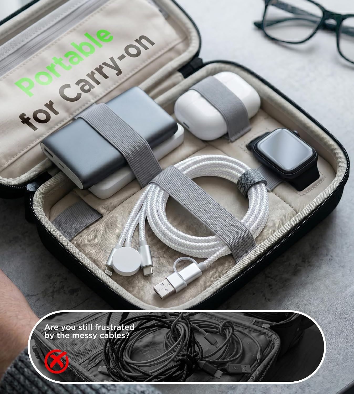 Travel Essentials for Apple Watch Charger,iPhone Charger,3 in 2 Type C/Lightning/Magnetic Travel Charging Cable,Portable Multi Charging Cable for Apple Watch, iPhone 17‑11,Samsung S26,Car,Camera–4ft - Image 8