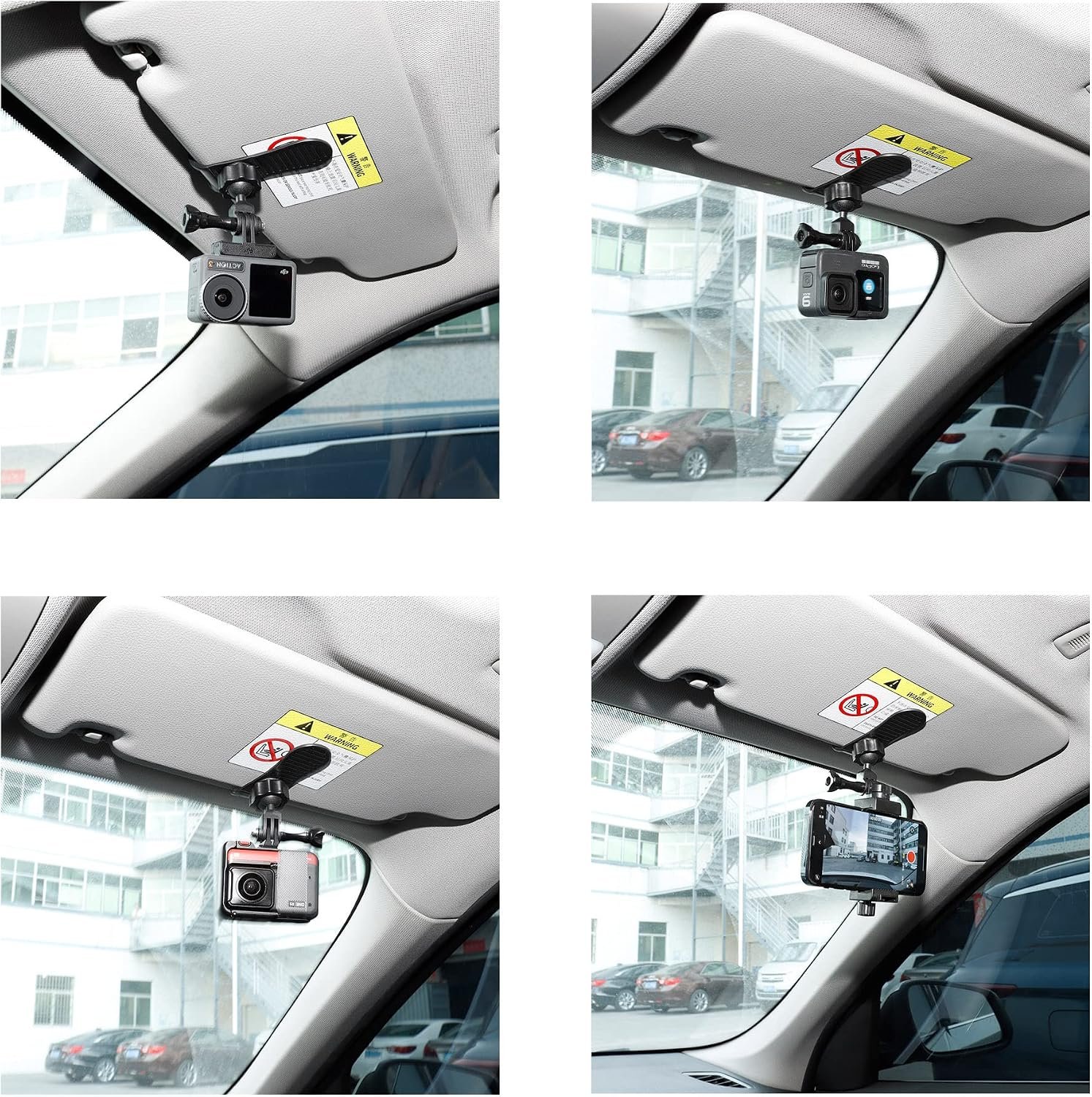 PellKing Car Sun Visor Mount for Insta360 X5 X4 X3 X2 Ace Pro 2 Go 3s Ultra | VLOG/Video Holder for iPhone Samsung Cell Phone GoPro 13 12 10 9 8 7 6 AKASO DJI Osmo Action 6 5 Pro 4 3 2 Camera Accessories - Image 6