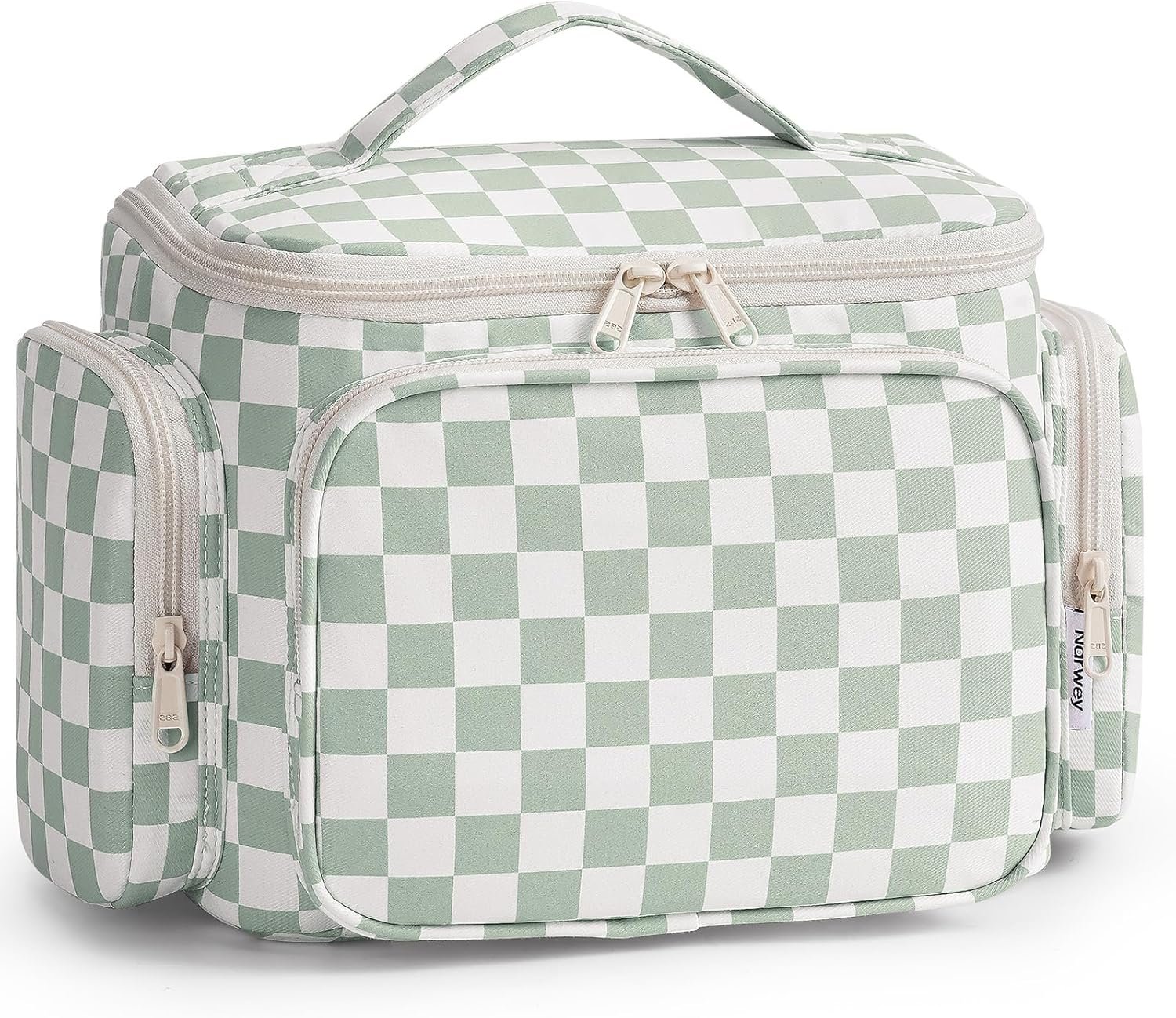 Narwey Hanging Travel Toiletry Bag for Women, Large Makeup Cosmetic Bag | Wide Open, Organized Pocket, Dry Wet Separation, Portable Bathroom Travel Bag for Full Size Toiletries, Vivid Pattern, Gifts
