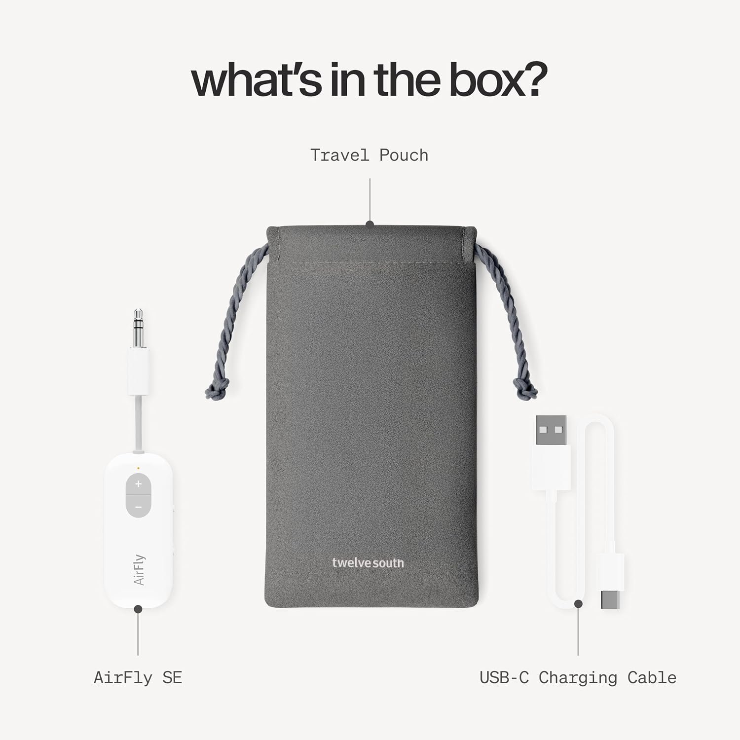 Twelve South AirFly SE, Bluetooth Wireless Audio Transmitter Adapter, White | Bluetooth Adapter for AirPods/Headphones, 20+ Hr Battery, Works with 3.5mm aux Jacks on Airplanes, TVs, Gym Equipment, Travel - Image 9