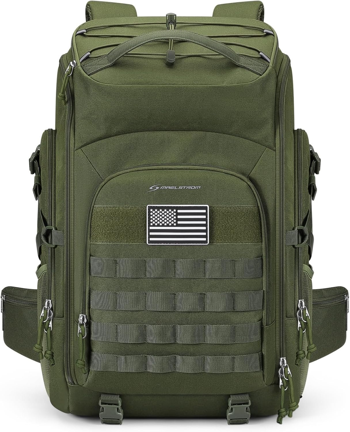 Maelstrom Tactical Backpack for Men, Water Resistant 40L Military Bag | Molle System, 900d Polyester, Laptop Pocket, Load Compression, Tripod Straps, For Hunting, Travel, Hiking,Gym, Camping